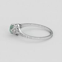 0.84 Ct. Bluish Green Sapphire Ring, 10K White Gold 4