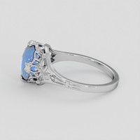4.95 Ct. Blue Sapphire Ring, 10K White Gold 4