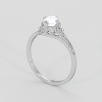 0.99 Ct. White Sapphire Ring, 10K White Gold 2