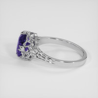 2.03 Ct. Bluish Purple Sapphire Ring, 10K White Gold 4