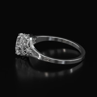 2.24 Ct. White Sapphire Ring, 10K White Gold 4