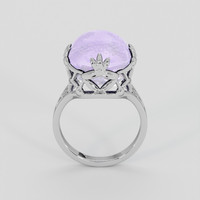 22.91 Ct. Violet Sapphire Ring, 10K White Gold 3