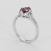 1.38 Ct. Pinkish Brown Sapphire Ring, 10K White Gold 2