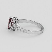 1.38 Ct. Pinkish Brown Sapphire Ring, 10K White Gold 4