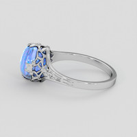 5.53 Ct. Purplish Blue Sapphire Ring, 10K White Gold 4