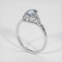 1.29 Ct. Bluish Grey Sapphire Ring, 10K White Gold 2