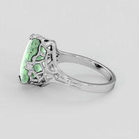 4.58 Ct. Green Tourmaline Ring, 14K White Gold 4