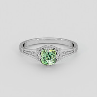 0.85 Ct. Alexandrite Ring, 14K White Gold 1