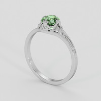 0.85 Ct. Alexandrite Ring, 14K White Gold 2