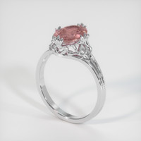 1.84 Ct. Pink Sapphire Ring, 14K White Gold 2