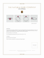 Ruby Ring 0.62 Ct., 14K White Gold Appraisal