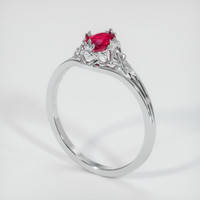 Ruby Ring 0.62 Ct., 14K White Gold Preview