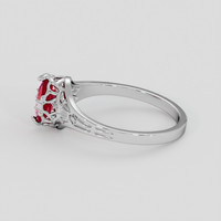 1.03 Ct. Ruby Ring, 14K White Gold 4