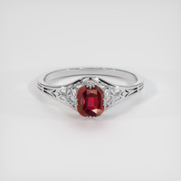 1.12 Ct. Ruby Ring, 14K White Gold 1