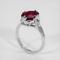4.02 Ct. Ruby Ring, 14K White Gold 2