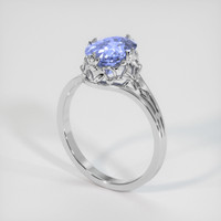 2.48 Ct. Sapphire Ring, 14K White Gold 2