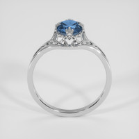 0.99 Ct. Greyish Blue Sapphire Ring, 14K White Gold 3