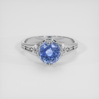 2.59 Ct. Blue Sapphire Ring, 14K White Gold 1