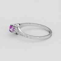 0.90 Ct. Purple Sapphire Ring, 14K White Gold 4