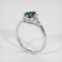 1.22 Ct. Green Sapphire Ring, 14K White Gold 2