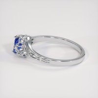 0.43 Ct. Blue Sapphire Ring, 14K White Gold 4