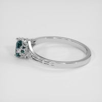 1.05 Ct. Greenish Blue Sapphire Ring, 14K White Gold 4