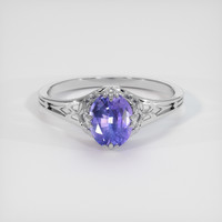1.45 Ct. Violet Sapphire Ring, 14K White Gold 1