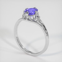 1.45 Ct. Violet Sapphire Ring, 14K White Gold 2