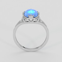 4.95 Ct. Blue Sapphire Ring, 14K White Gold 3
