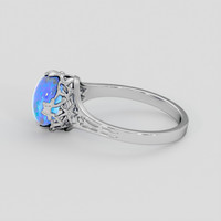 2.91 Ct. Blue Sapphire Ring, 14K White Gold 4