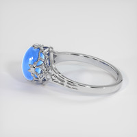4.19 Ct. Blue Sapphire Ring, 14K White Gold 4