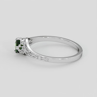 0.41 Ct. Green Sapphire Ring, 14K White Gold 4