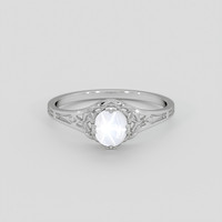 0.99 Ct. White Sapphire Ring, 14K White Gold 1