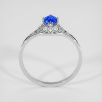 0.63 Ct. Blue Sapphire Ring, 14K White Gold 3