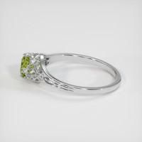 0.66 Ct. Green Sapphire Ring, 14K White Gold 4