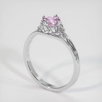 0.61 Ct. Sapphire Ring, 14K White Gold 2