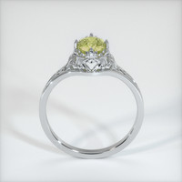 0.93 Ct. Greenish Yellow Sapphire Ring, 14K White Gold 3