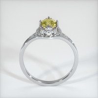 0.41 Ct. Greenish Yellow Sapphire Ring, 14K White Gold 3