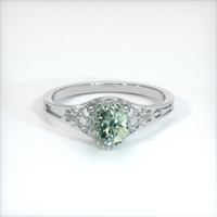 0.98 Ct. Sapphire Ring, 14K White Gold 1
