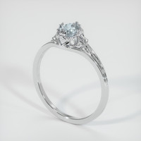0.66 Ct. Sapphire Ring, 14K White Gold 2