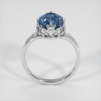3.40 Ct. Blue Sapphire Ring, 18K White Gold 3