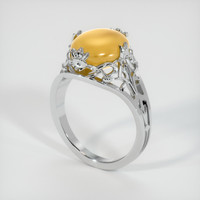 5.83 Ct. Sapphire Ring, 18K White Gold 2