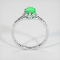 0.70 Ct. Emerald Ring, 18K White Gold 3