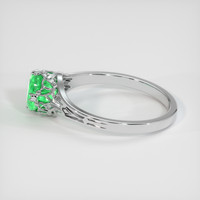 0.70 Ct. Emerald Ring, 18K White Gold 4