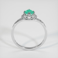 0.37 Ct. Emerald Ring, 18K White Gold 3