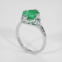 2.67 Ct. Emerald Ring, 18K White Gold 2