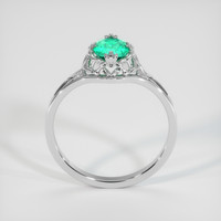 0.57 Ct. Emerald Ring, 18K White Gold 3