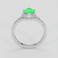 0.60 Ct. Emerald Ring, 18K White Gold 3