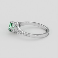 0.54 Ct. Emerald Ring, 18K White Gold 4