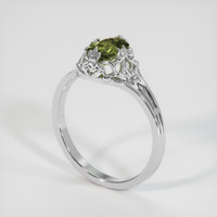 1.37 Ct. Gemstone Ring, 18K White Gold 2